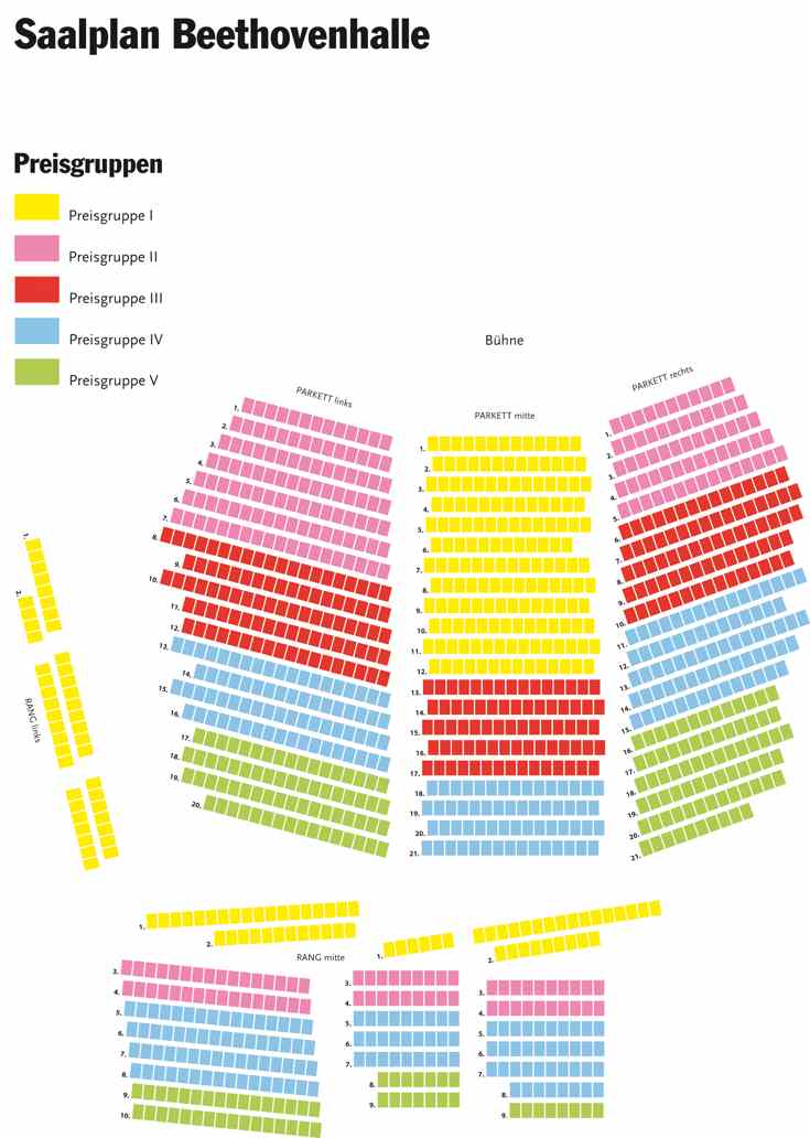 Sitzplan Beethovenhalle Bonn Foto: Beethovenhalle Bonn