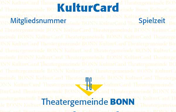 Kulturcard 2013 Foto: Theatergemeinde Bonn